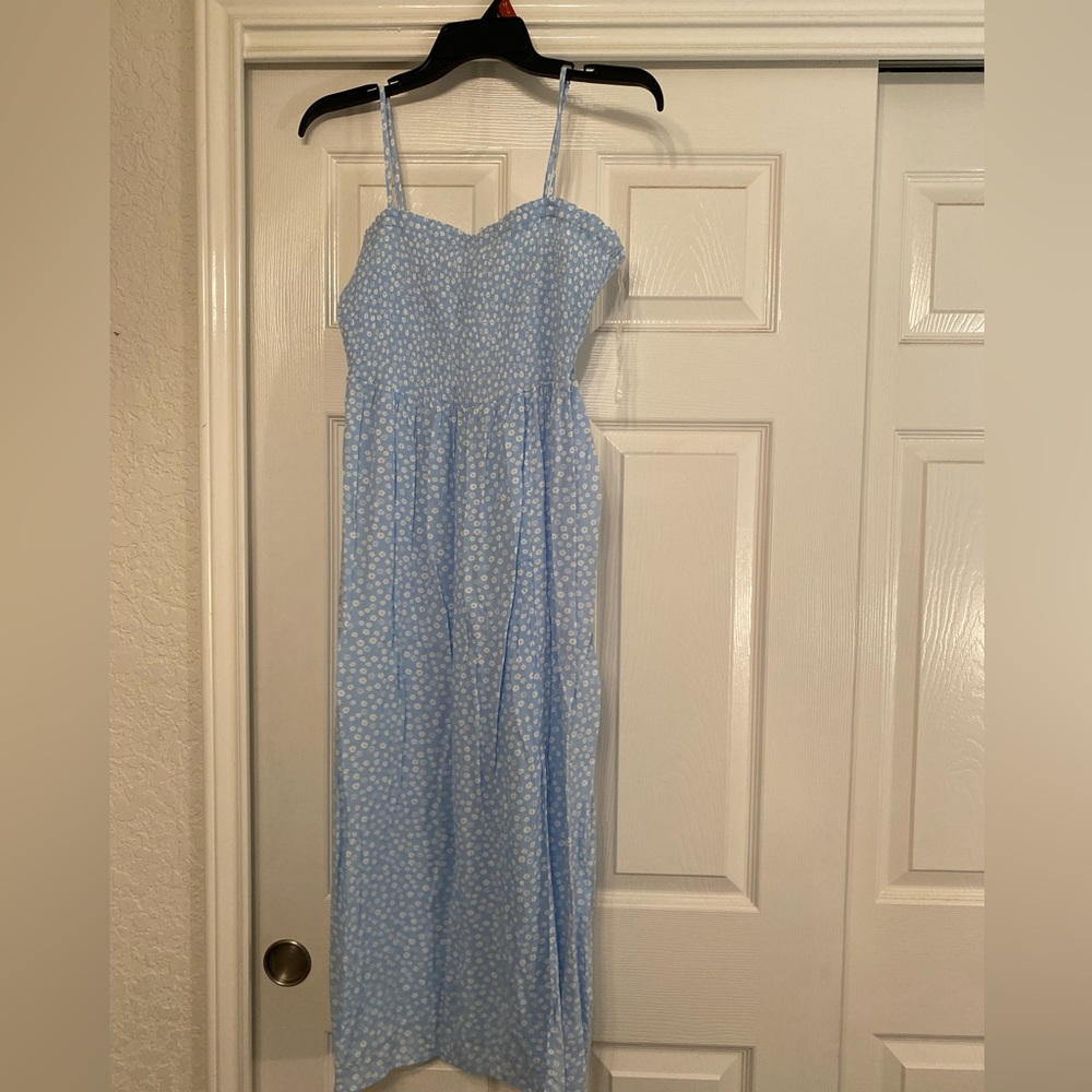 Aeropostal blue dress with white flowers